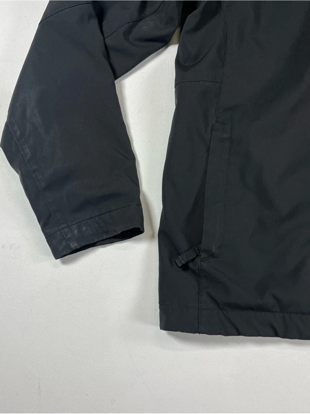 The North Face Jacket Boys 14/16 Black Softshell Fleece Lined Full Zip Polartec